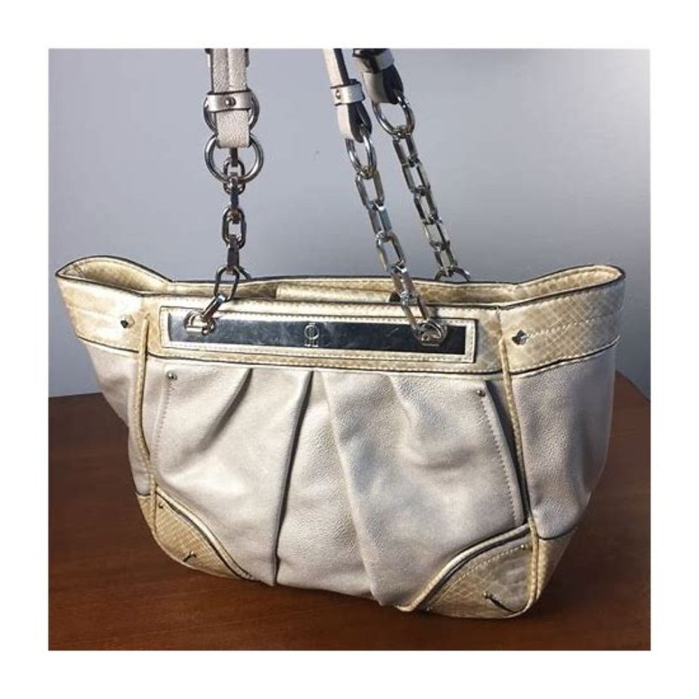 Jennifer Lopez Bal Harbor Gold Shopper Handbag